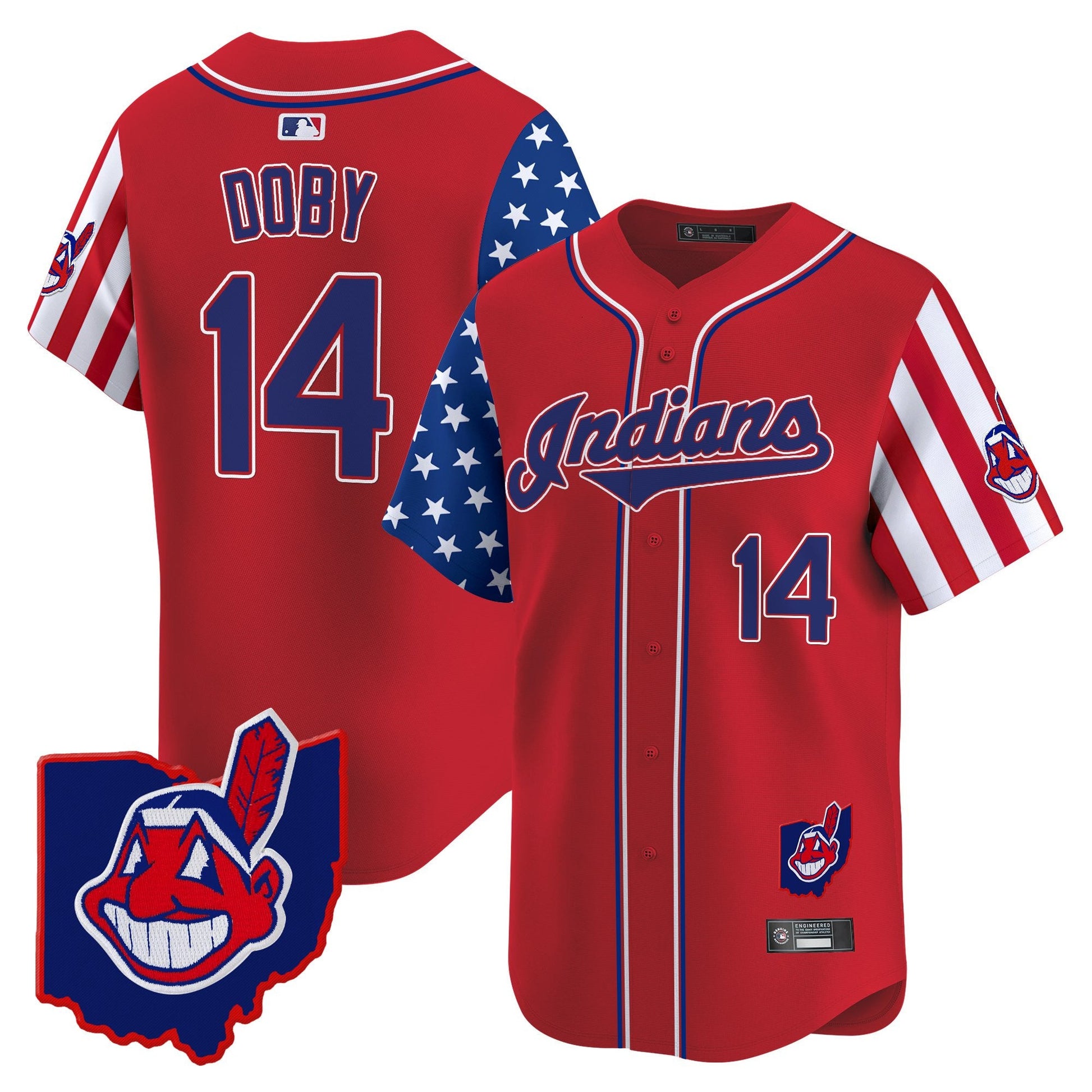 Men's Cleveland Indians 2025 Independence Day Vapor Premier Limited Jersey - All Stitched