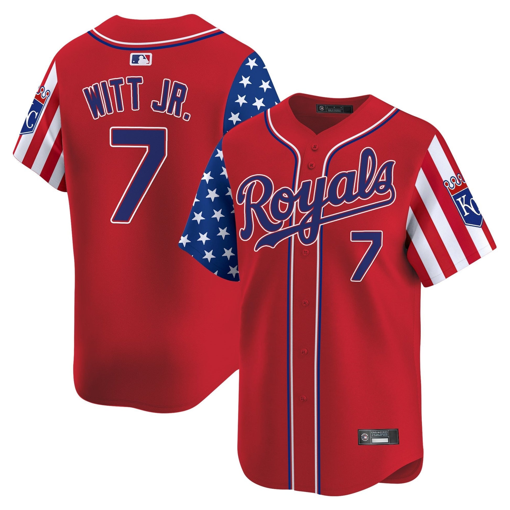 Men's Kansas City Royals 2025 Independence Day Vapor Premier Limited Jersey - All Stitched