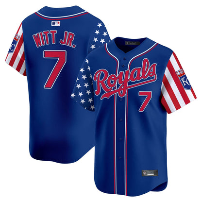 Men's Kansas City Royals 2025 Independence Day Vapor Premier Limited Jersey - All Stitched