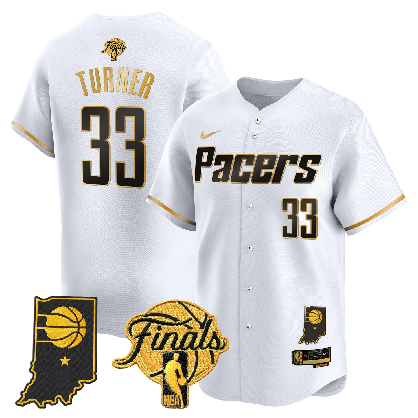 Indiana Pacers 2025 Finals Vapor Baseball Jersey - All Stitched