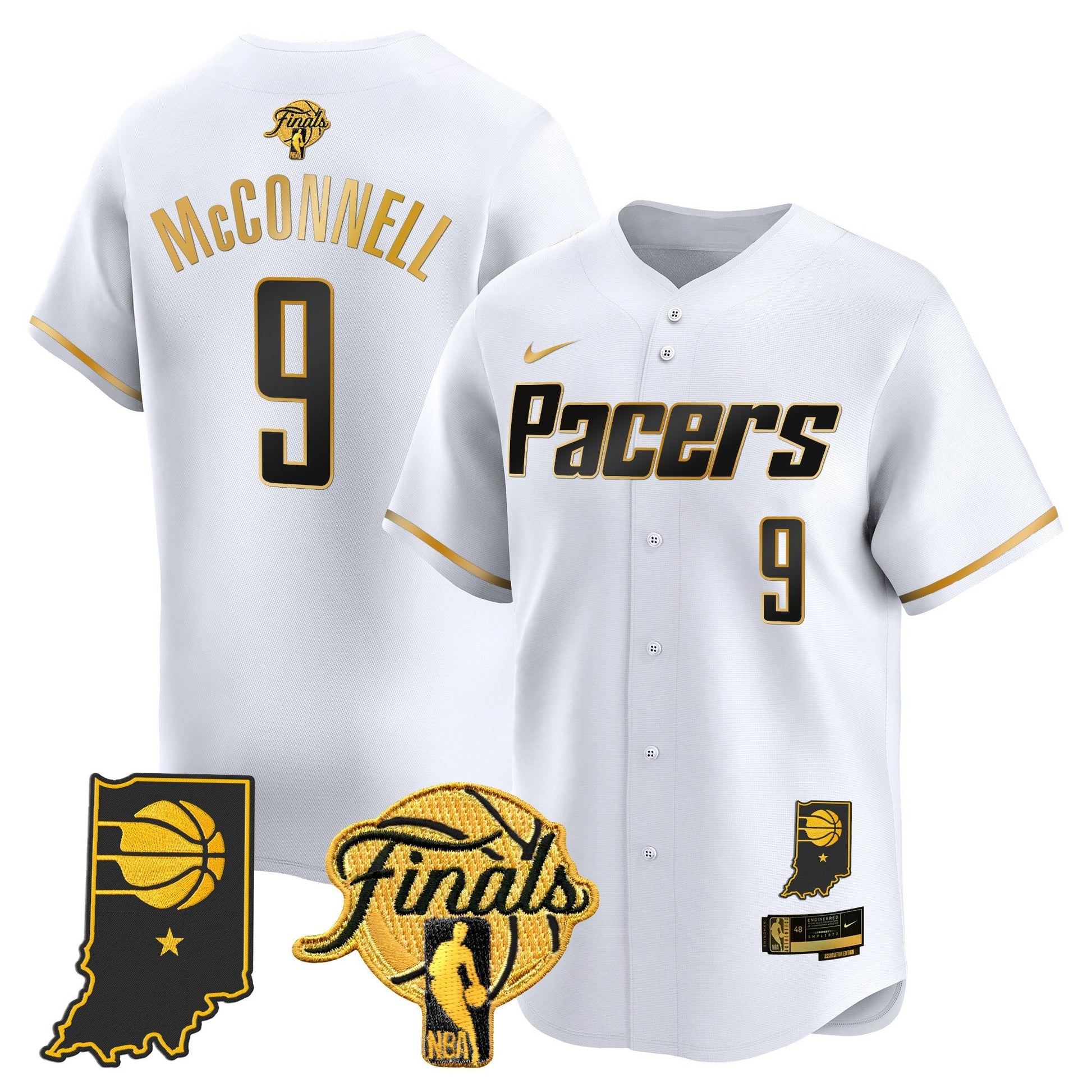 Indiana Pacers 2025 Finals Vapor Baseball Jersey - All Stitched