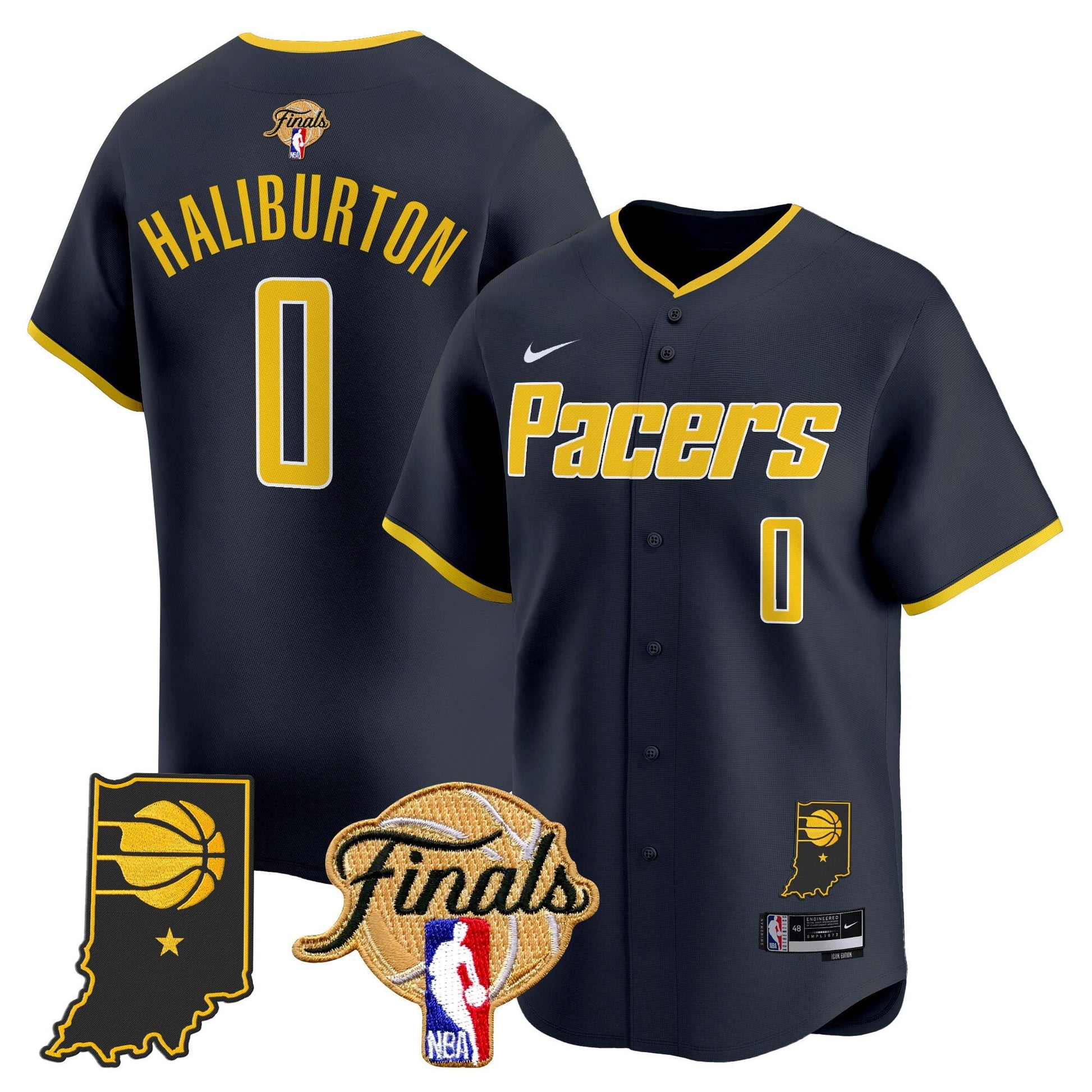 Indiana Pacers 2025 Finals Vapor Baseball Jersey - All Stitched