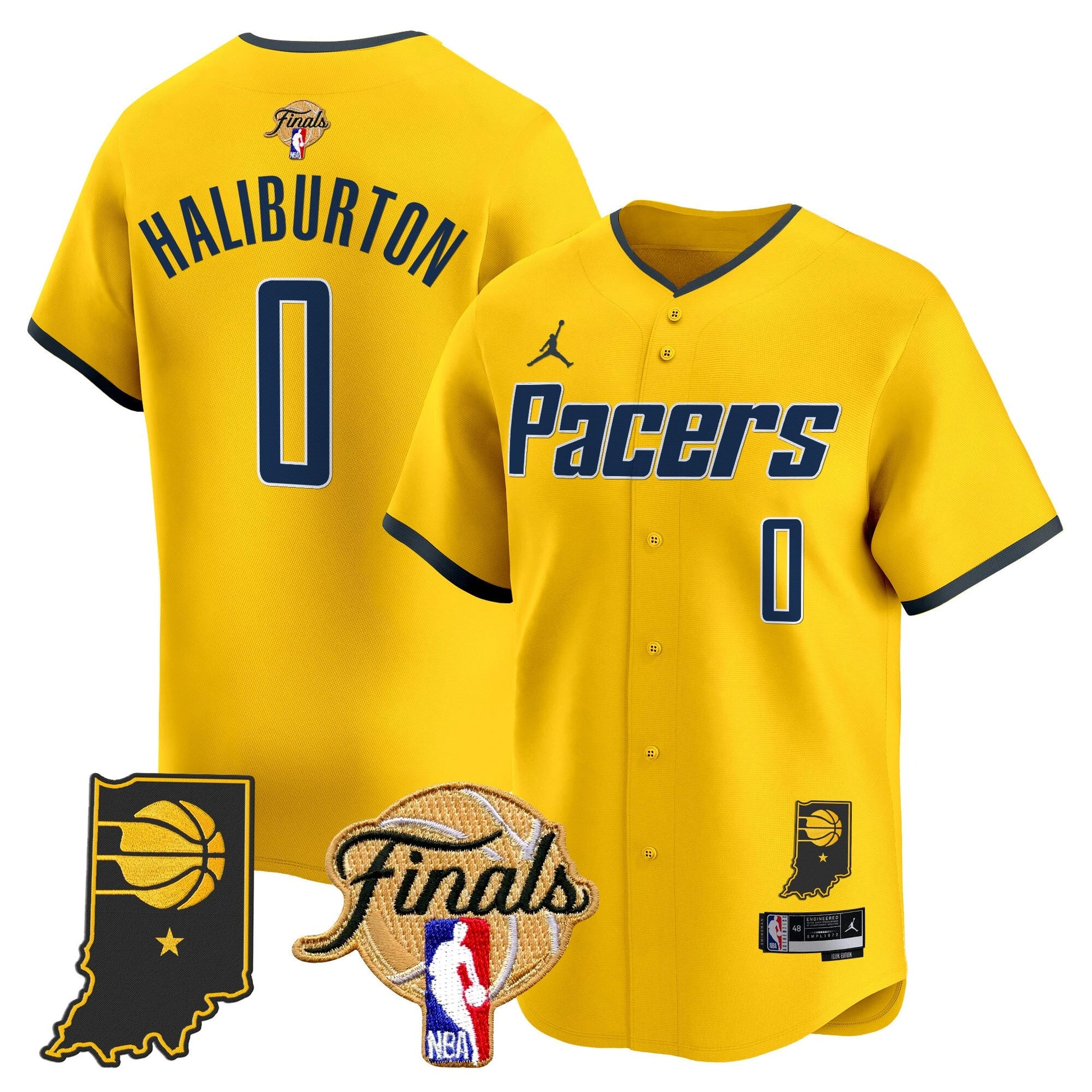 Indiana Pacers 2025 Finals Vapor Baseball Jersey - All Stitched