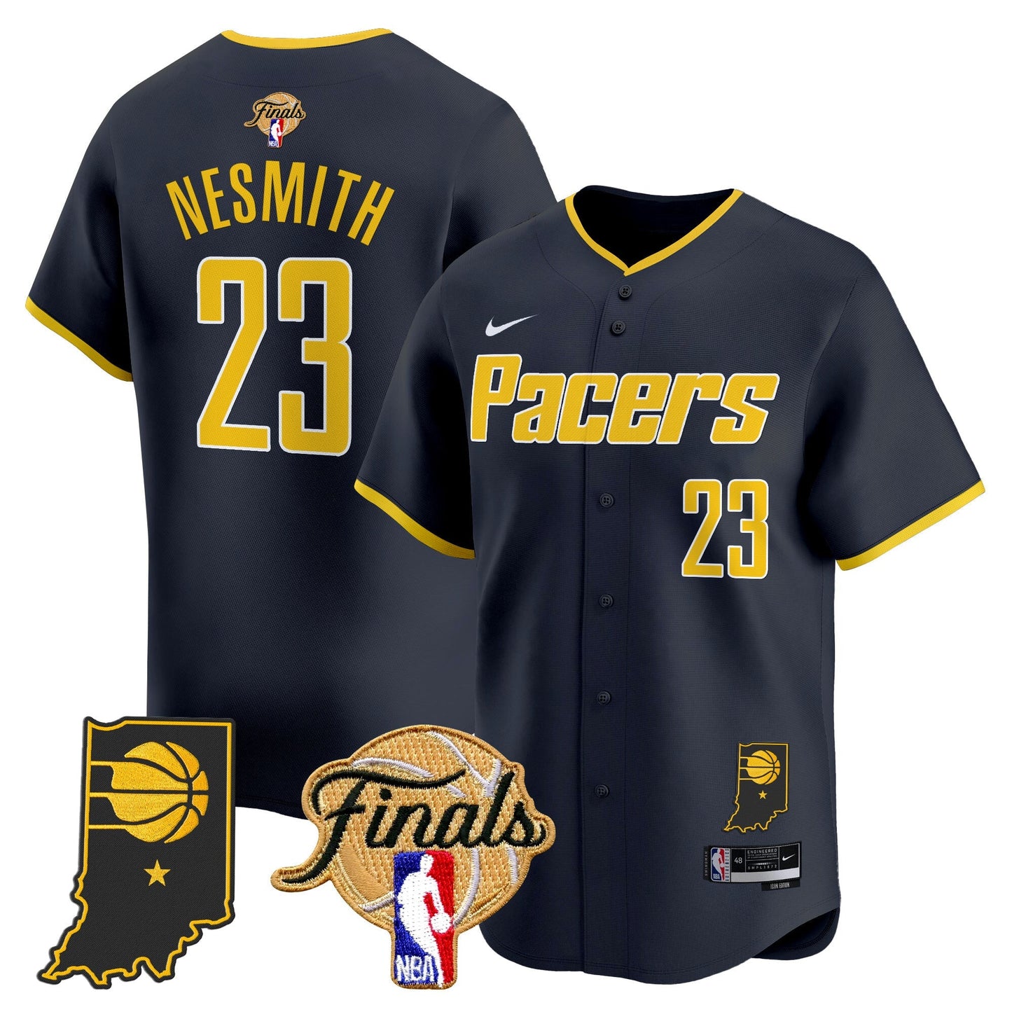Indiana Pacers 2025 Finals Vapor Baseball Jersey - All Stitched