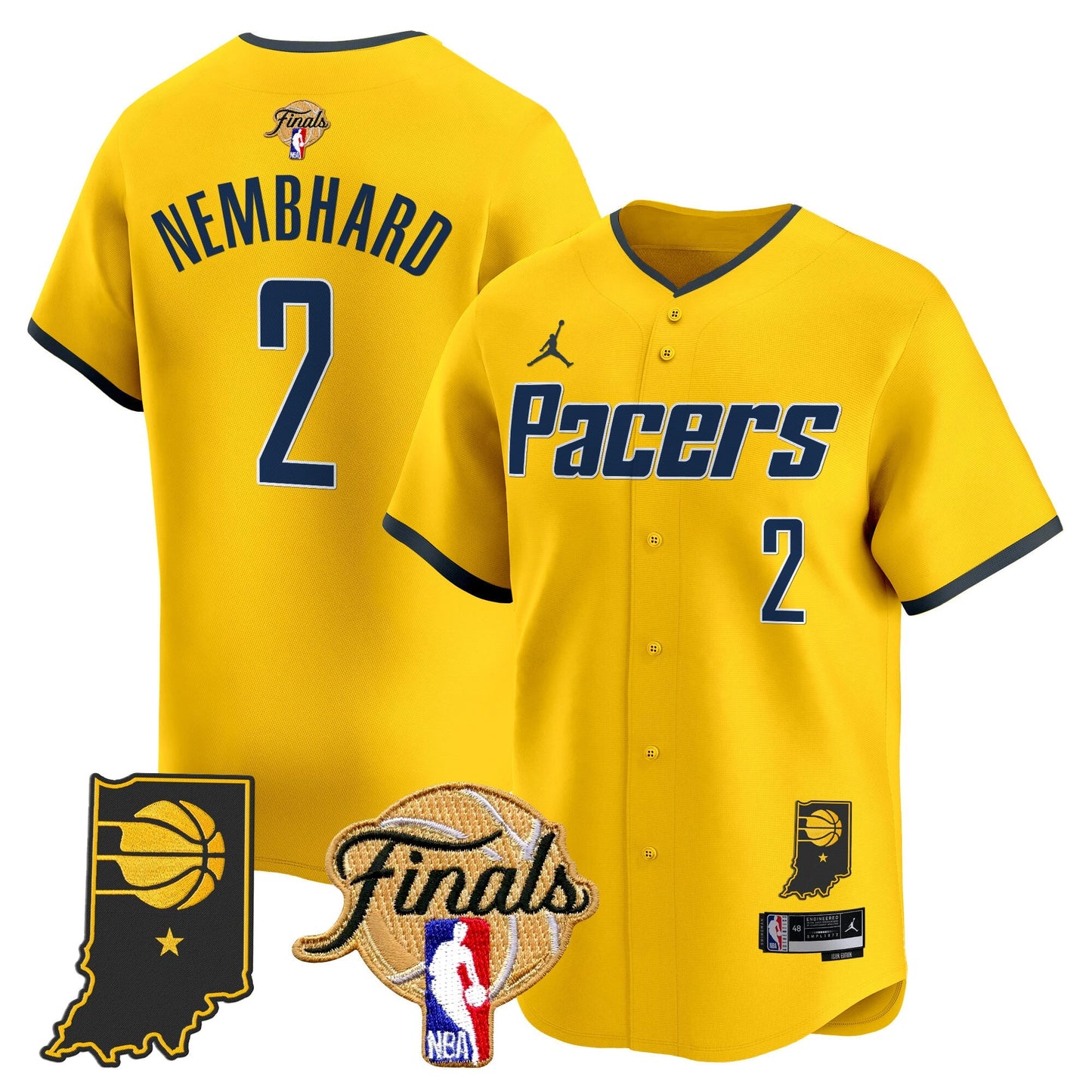 Indiana Pacers 2025 Finals Vapor Baseball Jersey - All Stitched