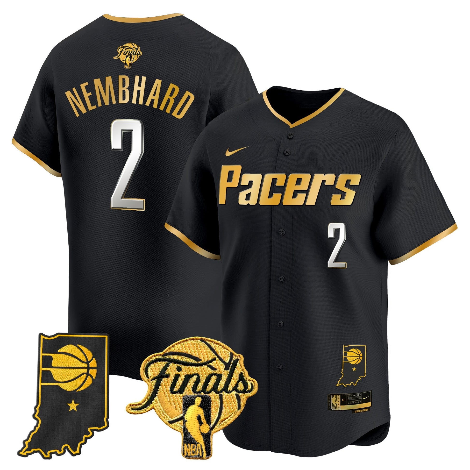 Indiana Pacers 2025 Finals Vapor Baseball Jersey - All Stitched