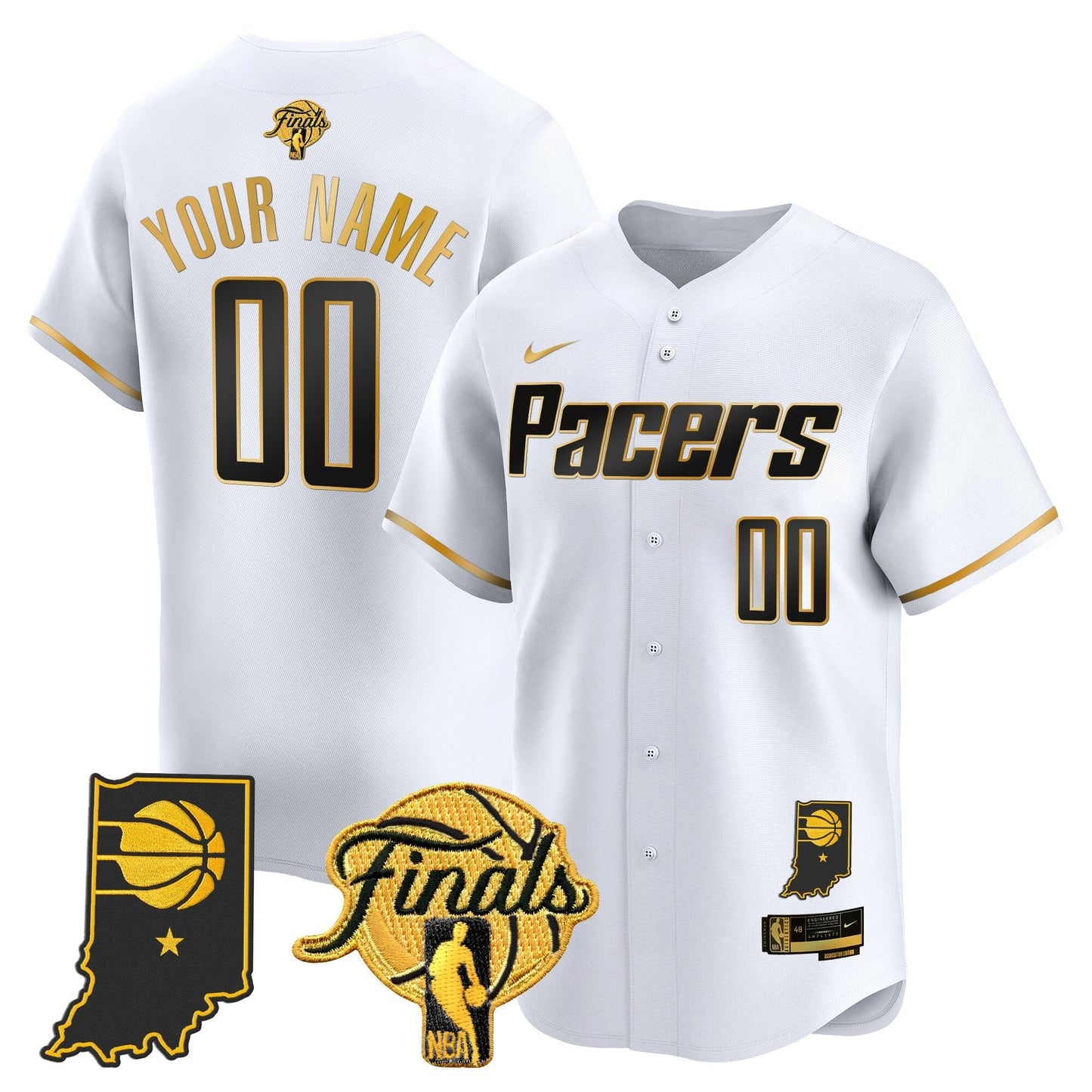 Indiana Pacers 2025 Finals Vapor Baseball Custom Jersey - All Stitched
