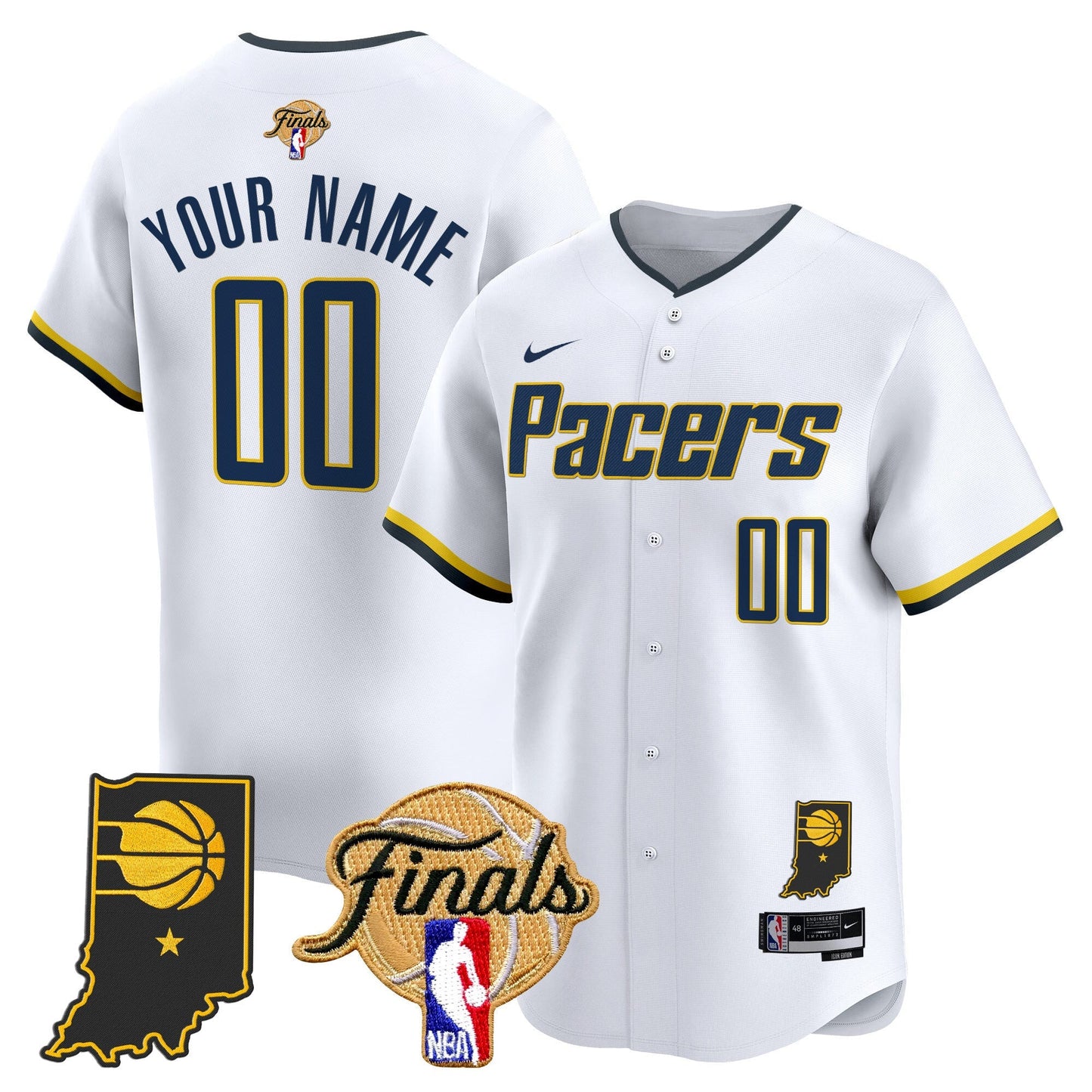 Indiana Pacers 2025 Finals Vapor Baseball Custom Jersey - All Stitched