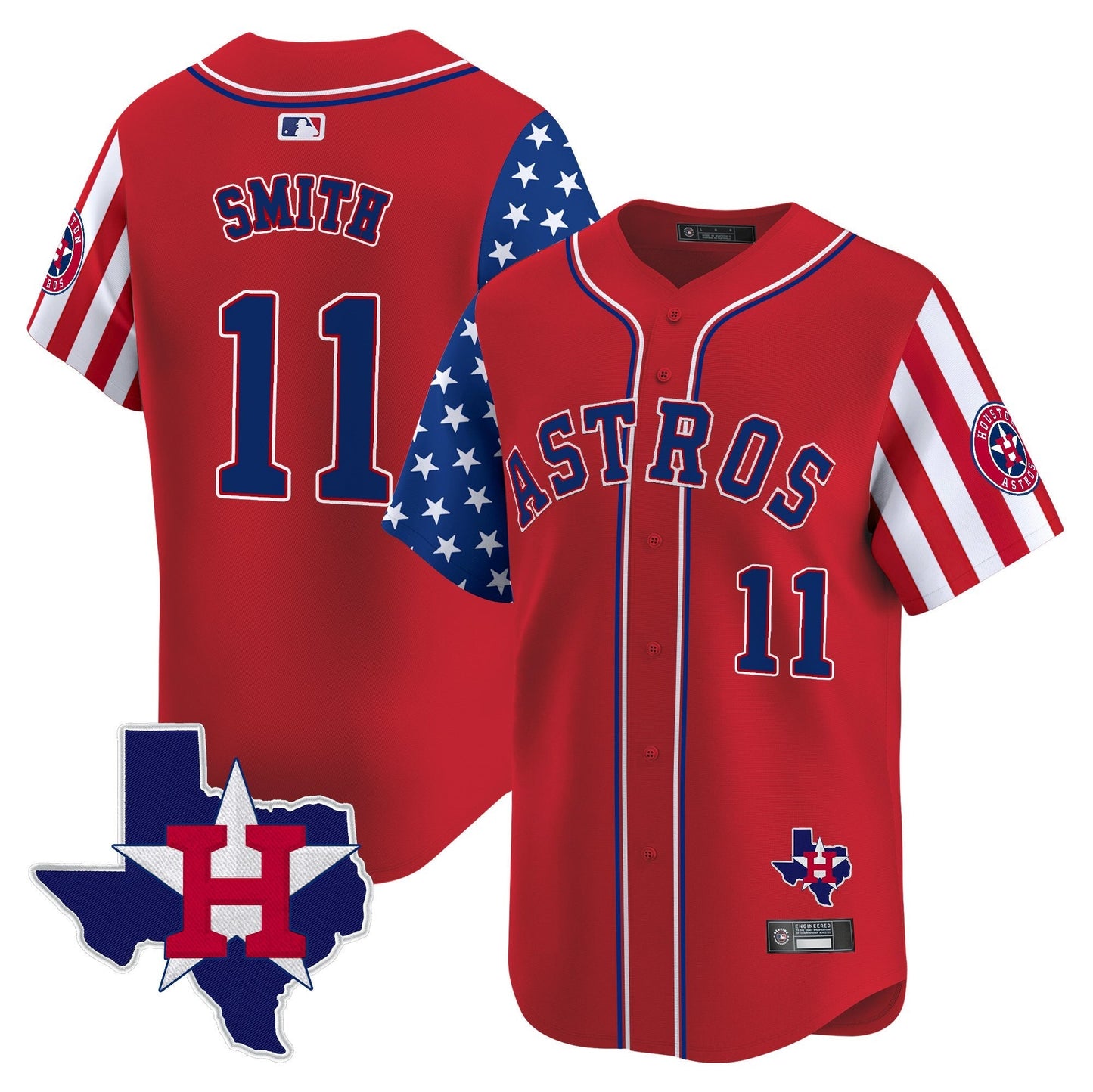 Men's Houston Astros 2025 Independence Day Vapor Premier Limited Jersey - All Stitched