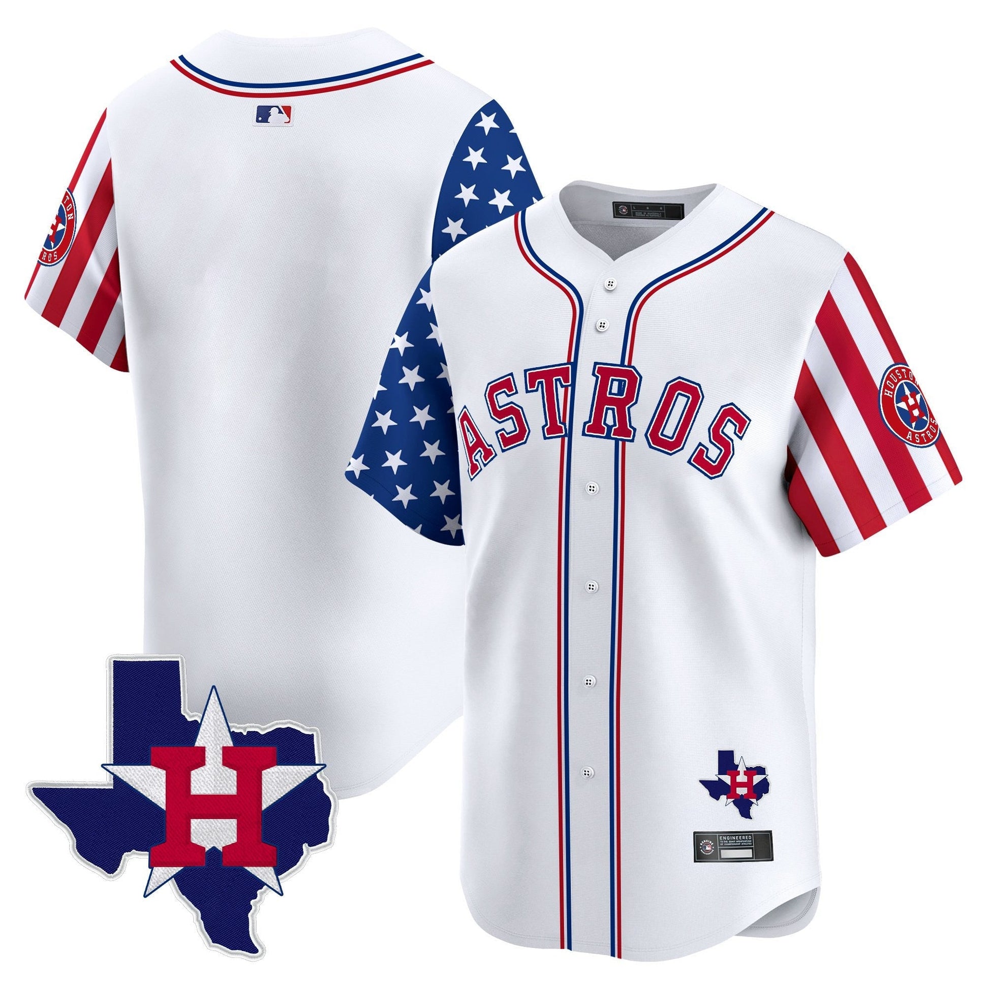 Men's Houston Astros 2025 Independence Day Vapor Premier Limited Jersey - All Stitched