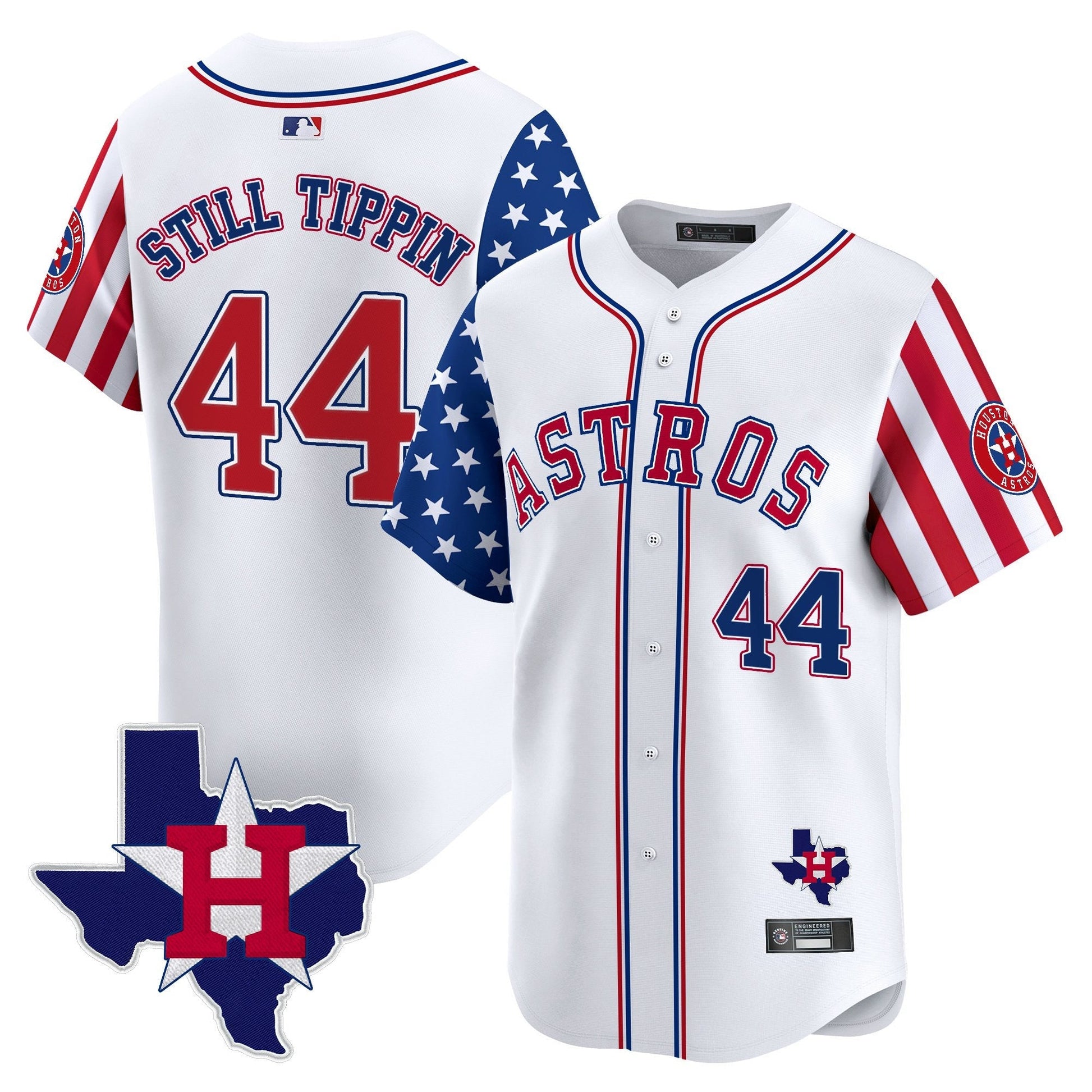 Men's Houston Astros 2025 Independence Day Vapor Premier Limited Jersey - All Stitched