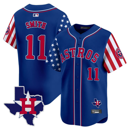 Men's Houston Astros 2025 Independence Day Vapor Premier Limited Jersey - All Stitched