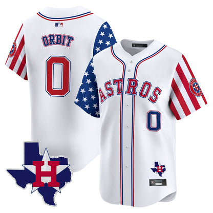 Men's Houston Astros 2025 Independence Day Vapor Premier Limited Jersey - All Stitched
