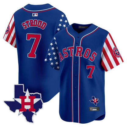 Men's Houston Astros 2025 Independence Day Vapor Premier Limited Jersey - All Stitched