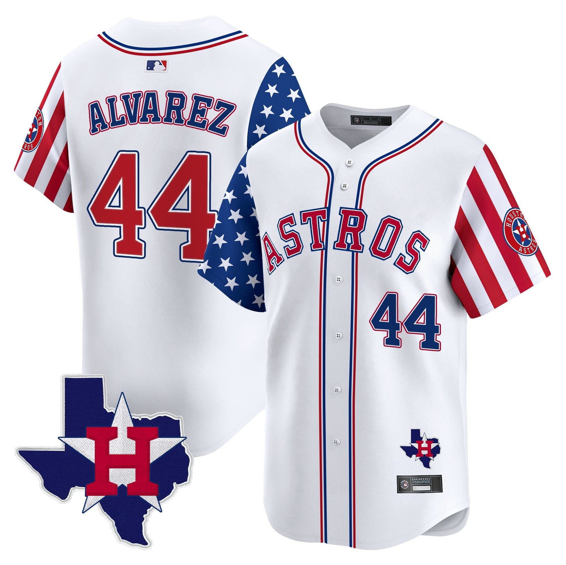 Men's Houston Astros 2025 Independence Day Vapor Premier Limited Jersey - All Stitched