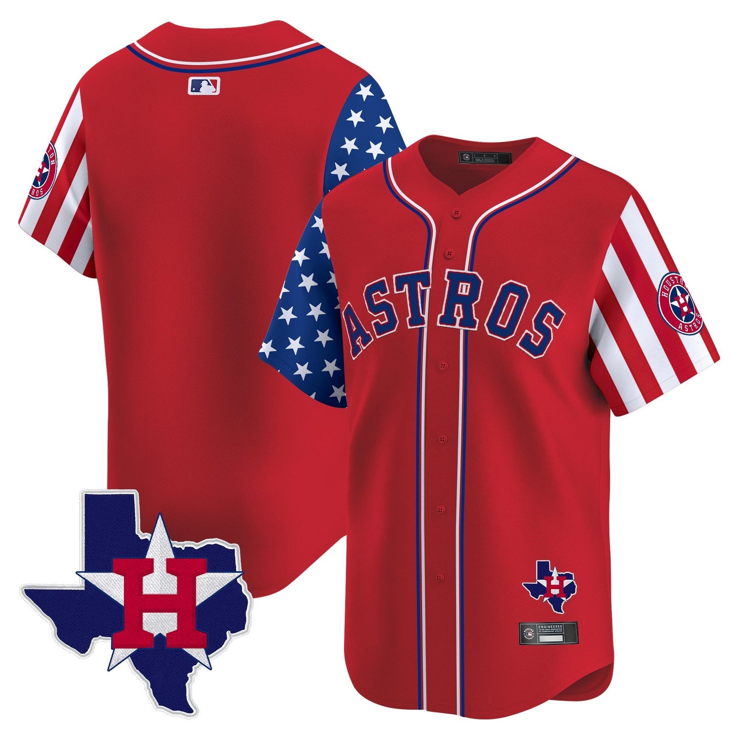 Men's Houston Astros 2025 Independence Day Vapor Premier Limited Jersey - All Stitched