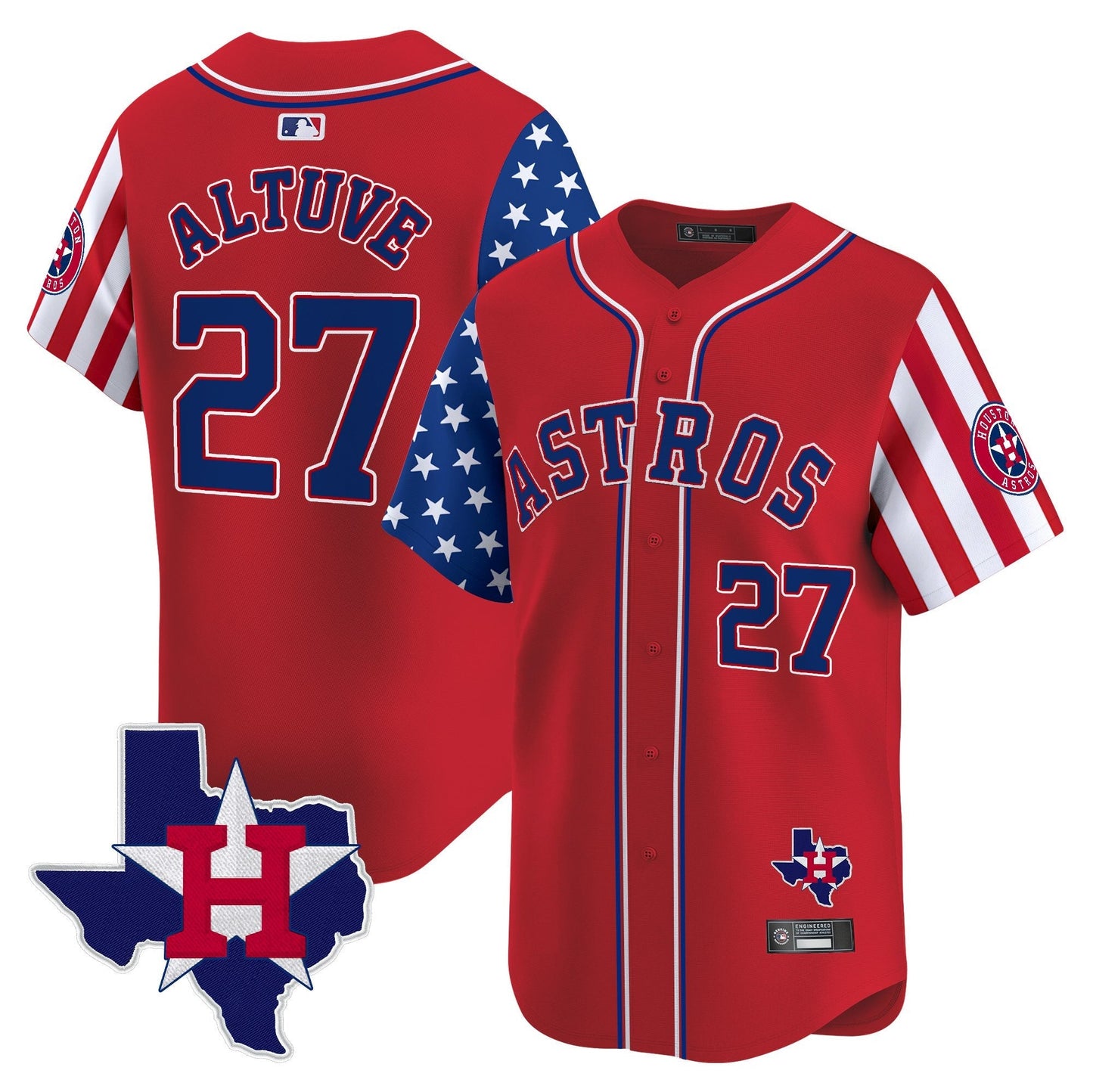 Men's Houston Astros 2025 Independence Day Vapor Premier Limited Jersey - All Stitched