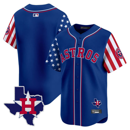 Men's Houston Astros 2025 Independence Day Vapor Premier Limited Jersey - All Stitched