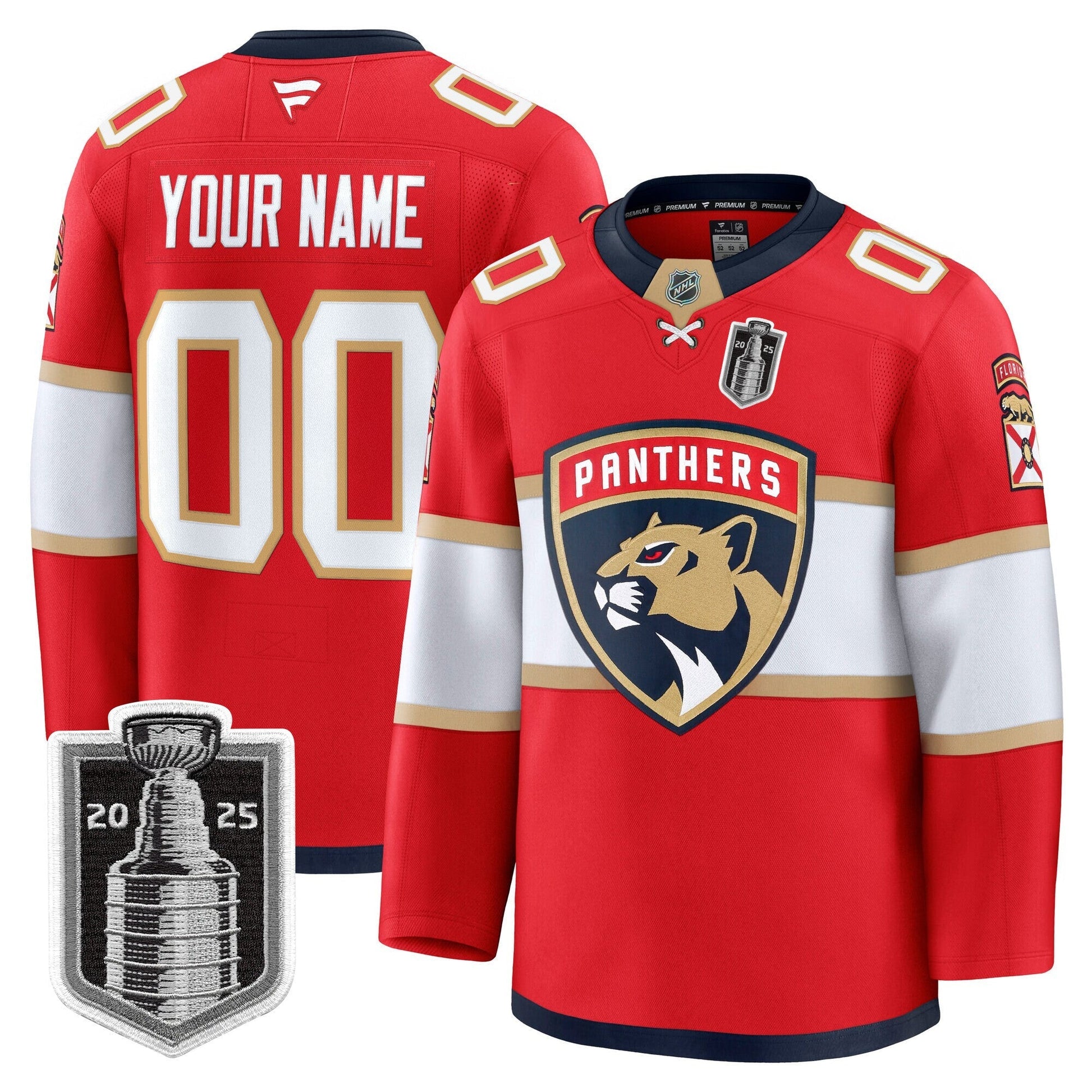 Florida Panthers 2025 Stanley Cup Final Premium Custom Jersey - All Stitched