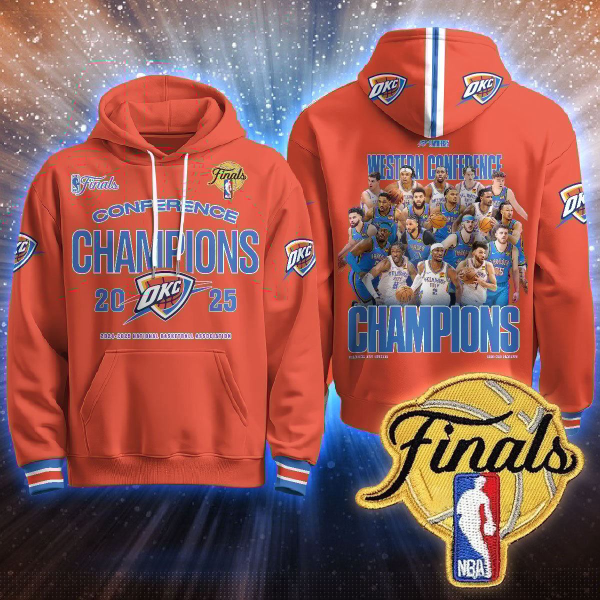 Oklahoma City Thunder Final Hoodie - Printed