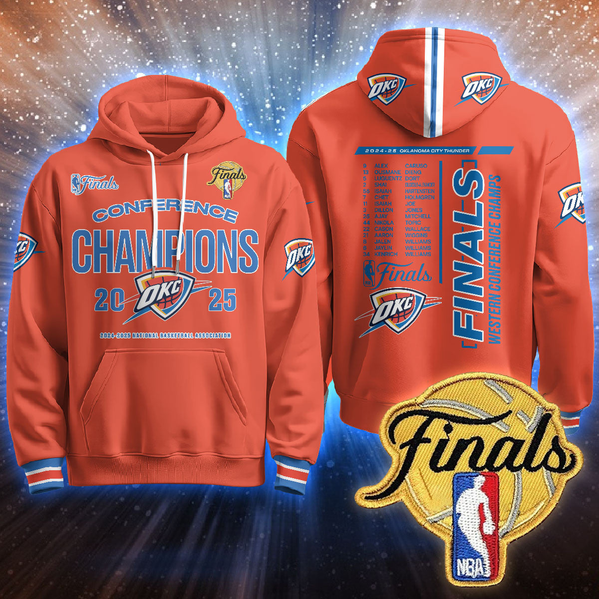 Oklahoma City Thunder Final Hoodie - Printed