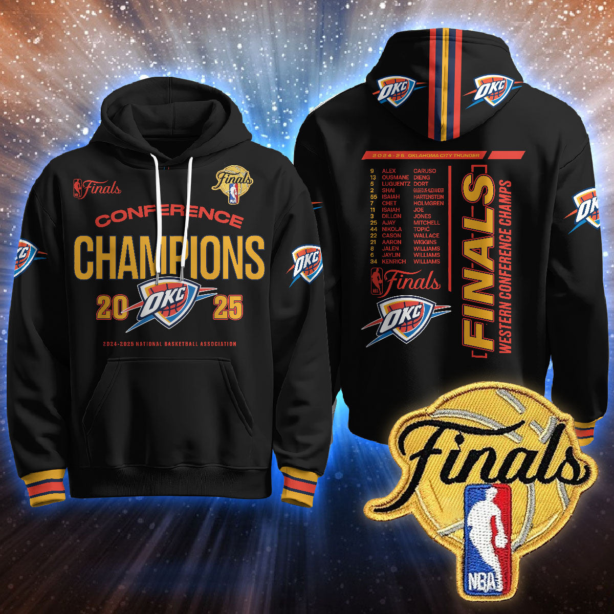 Oklahoma City Thunder Final Hoodie - Printed