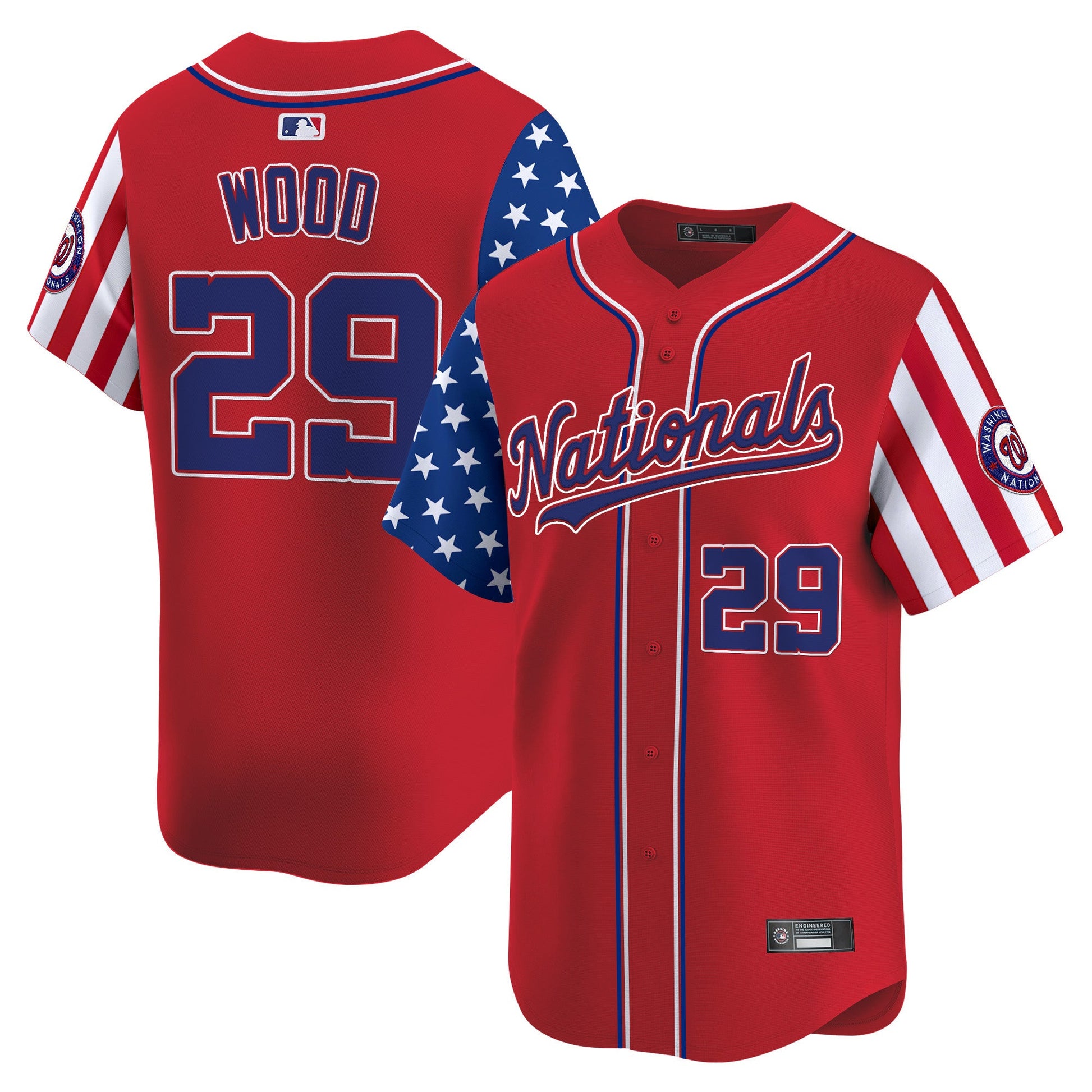 Men's Washington Nationals 2025 Independence Day Vapor Premier Limited Jersey - All Stitched