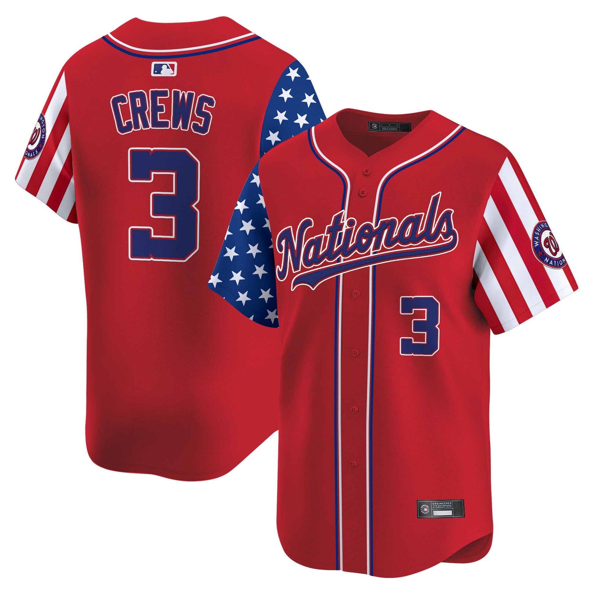Men's Washington Nationals 2025 Independence Day Vapor Premier Limited Jersey - All Stitched