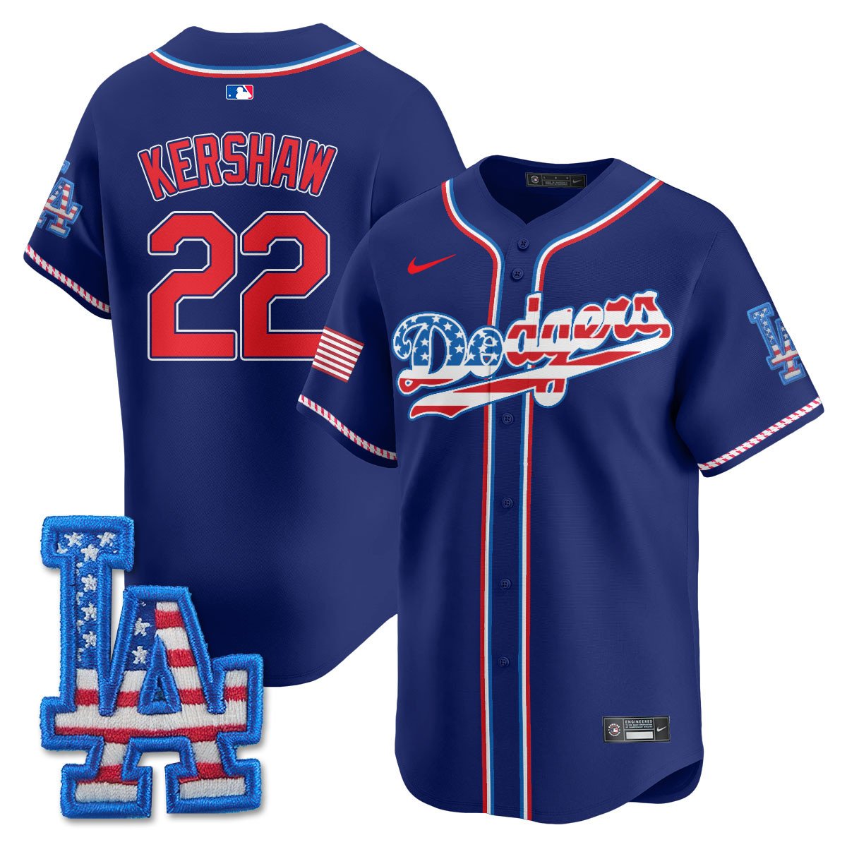 Men's Los Angeles Dodgers 2025 Fourth of July Jersey - All Stitched