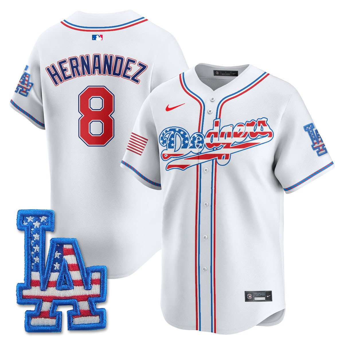 Men's Los Angeles Dodgers 2025 Fourth of July Jersey - All Stitched