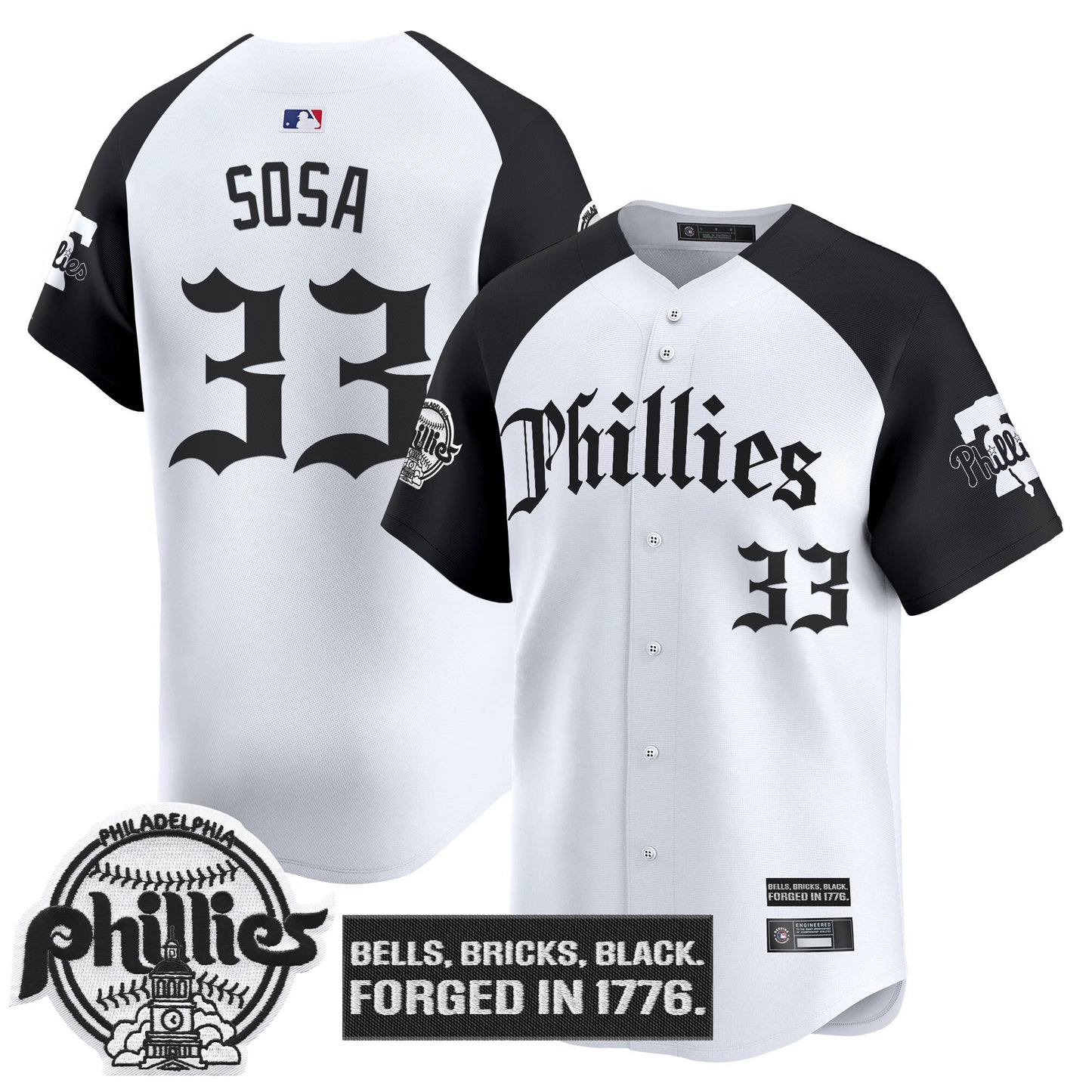 Men's Philadelphia Phillies 'Gothic Liberty Edition' Vapor Premier Limited Jersey - All Stitched