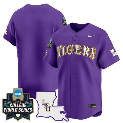 Men's LSU Tigers 2025 World Series Vapor Premier Limited Jersey - All Stitched