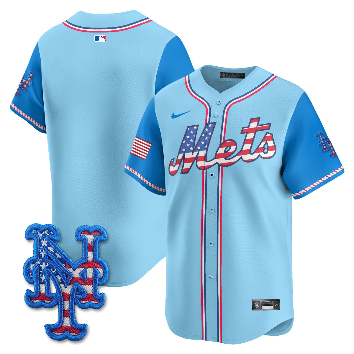 Men's New York Mets 2025 Fourth of July Jersey - All Stitched