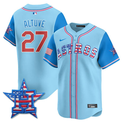 Men's Houston Astros 2025 Fourth of July Jersey - All Stitched