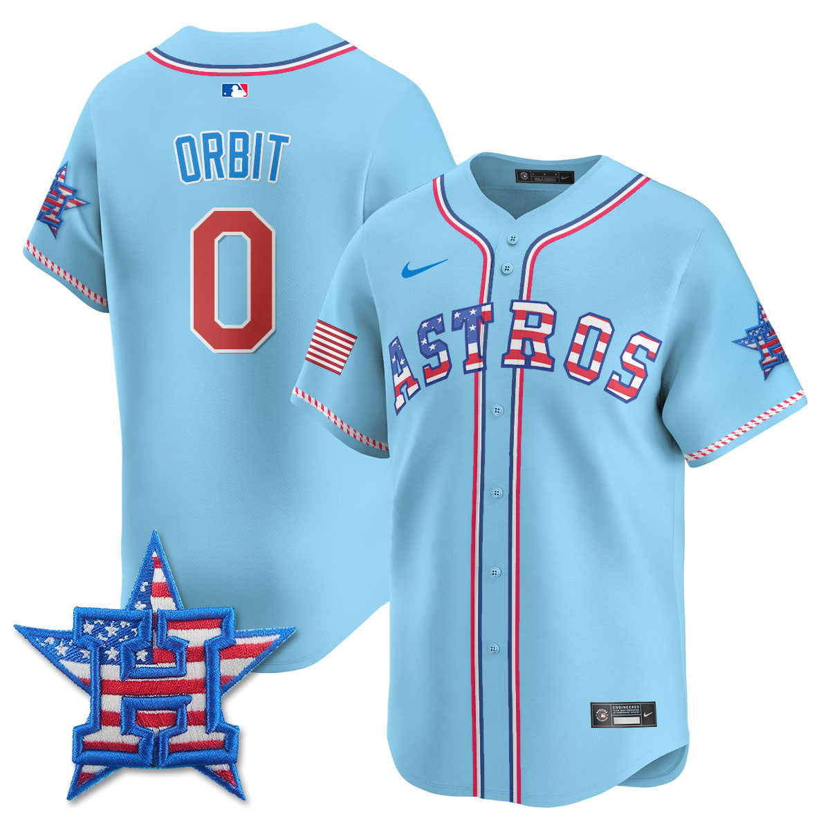 Men's Houston Astros 2025 Fourth of July Jersey - All Stitched