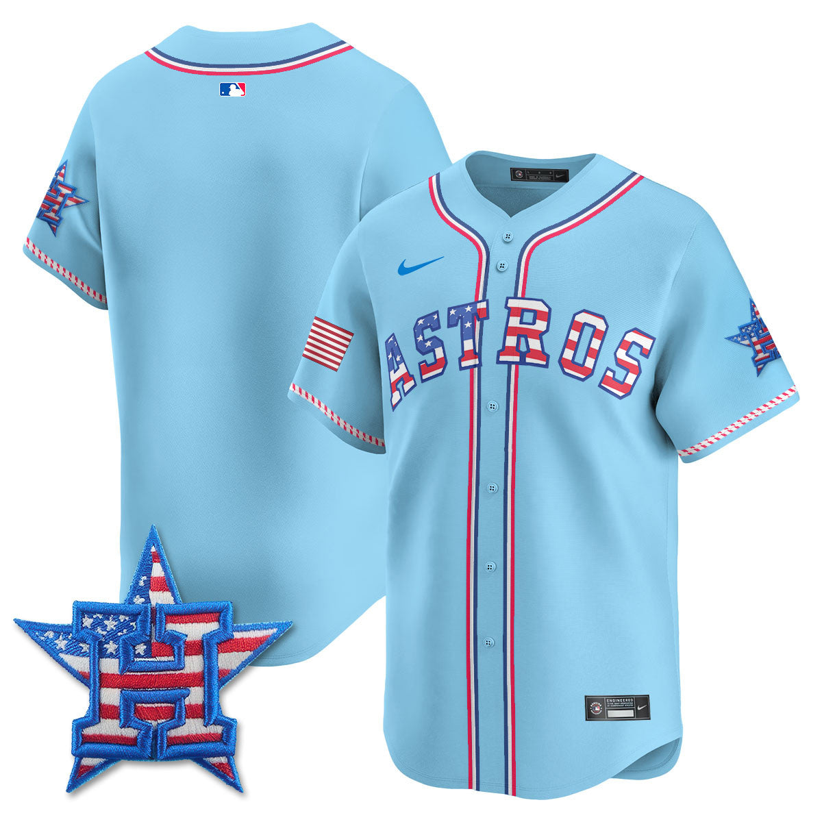 Men's Houston Astros 2025 Fourth of July Jersey - All Stitched