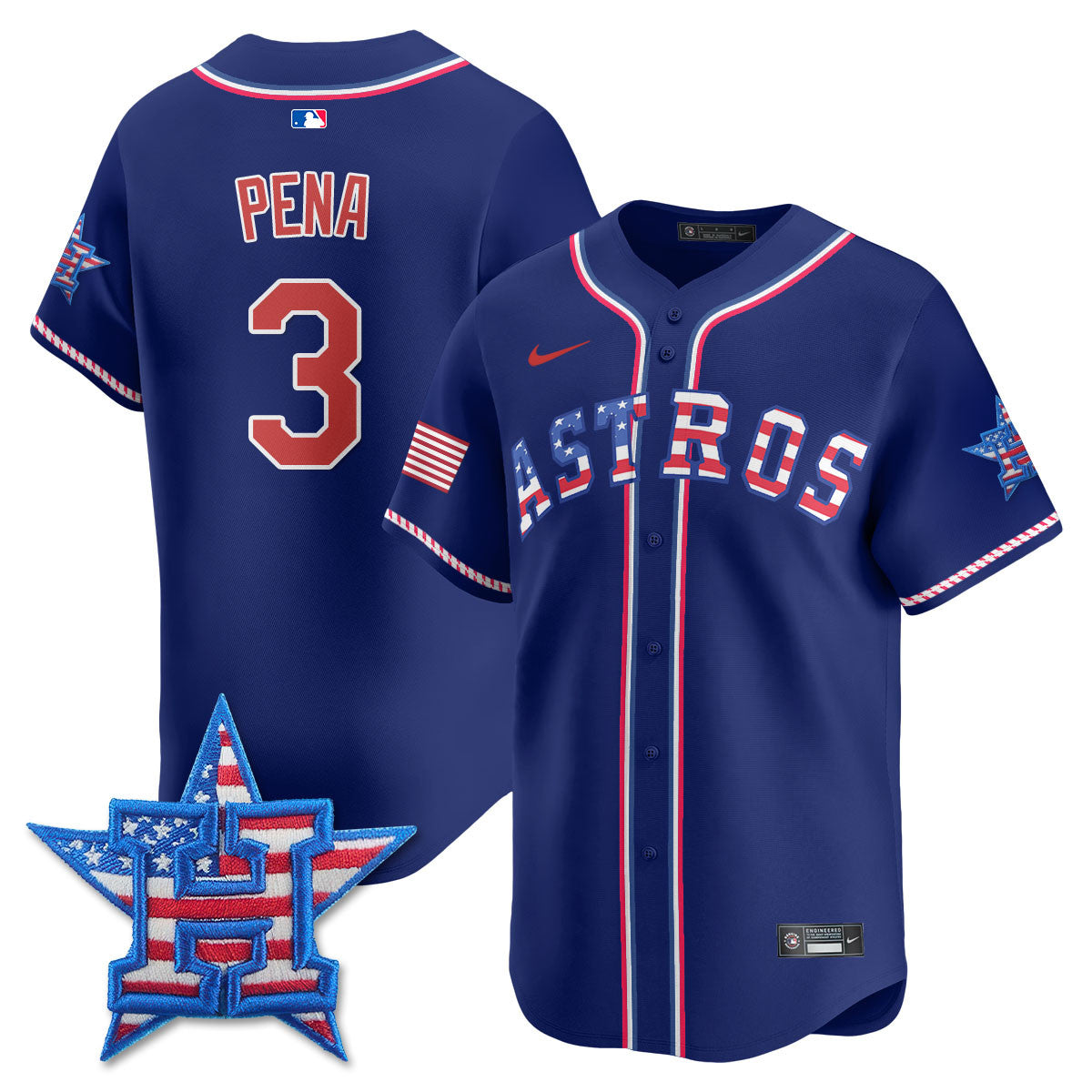 Men's Houston Astros 2025 Fourth of July Jersey - All Stitched