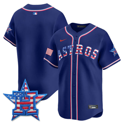 Men's Houston Astros 2025 Fourth of July Jersey - All Stitched