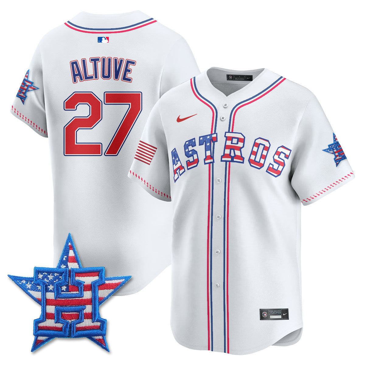 Men's Houston Astros 2025 Fourth of July Jersey - All Stitched