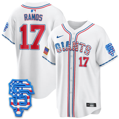 Men's San Francisco Giants 2025 Fourth of July Jersey - All Stitched