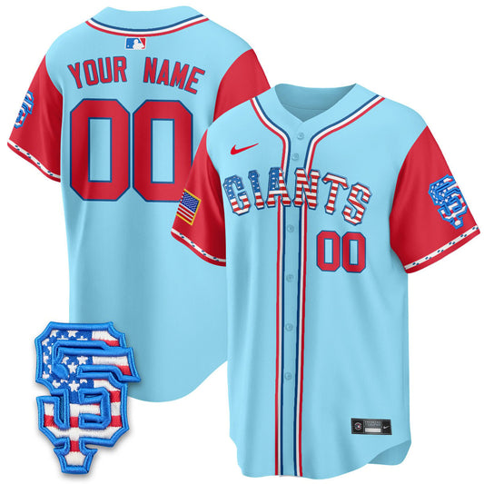Custom San Francisco Giants 2025 Fourth of July Jersey - All Stitched