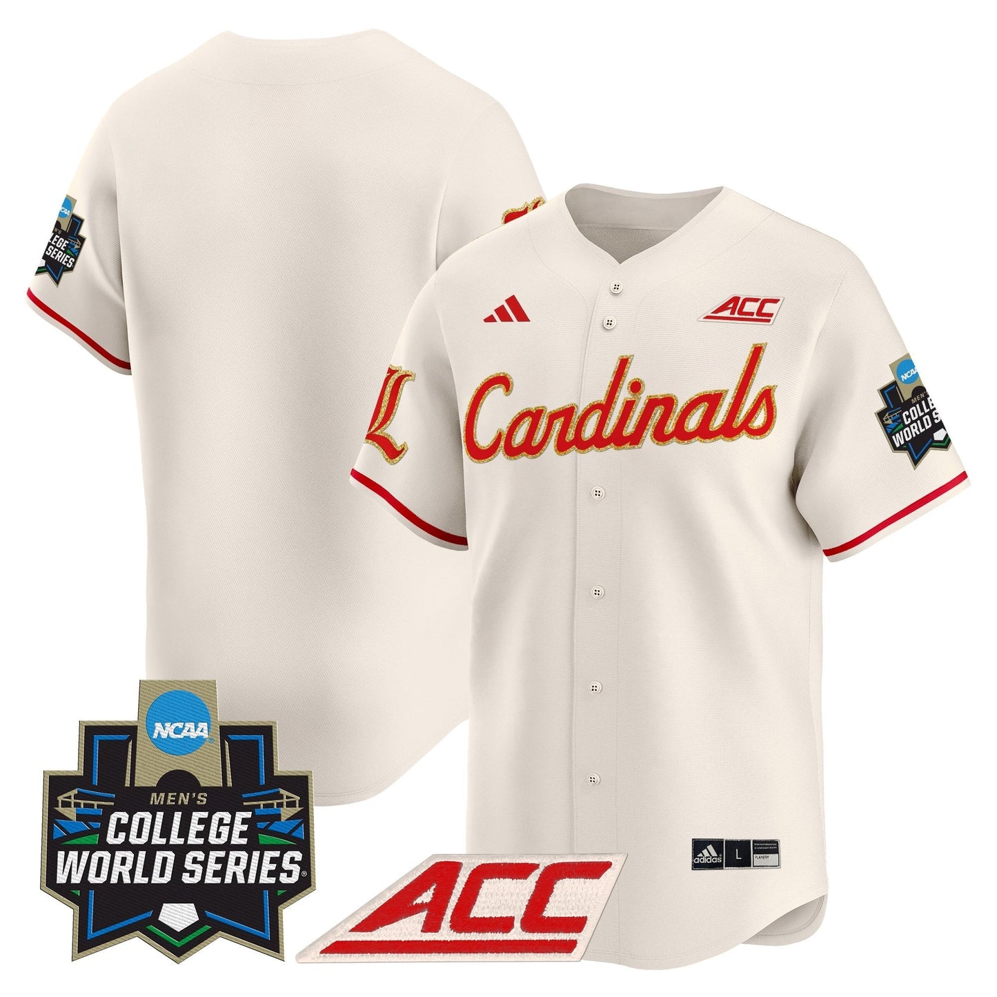Men's Louisville Cardinals 2025 World Series Vapor Premier Limited Jersey - All Stitched