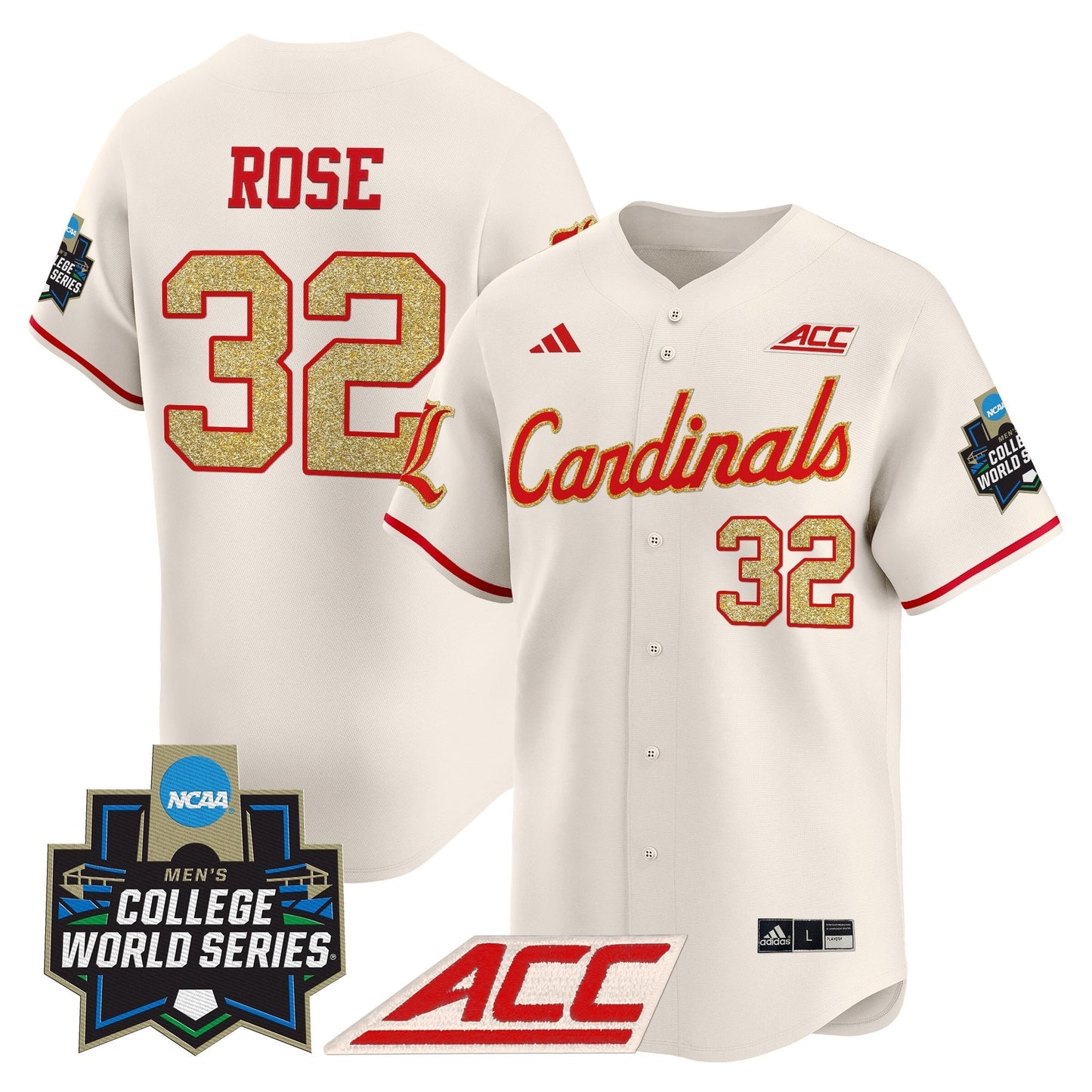 Men's Louisville Cardinals 2025 World Series Vapor Premier Limited Jersey - All Stitched