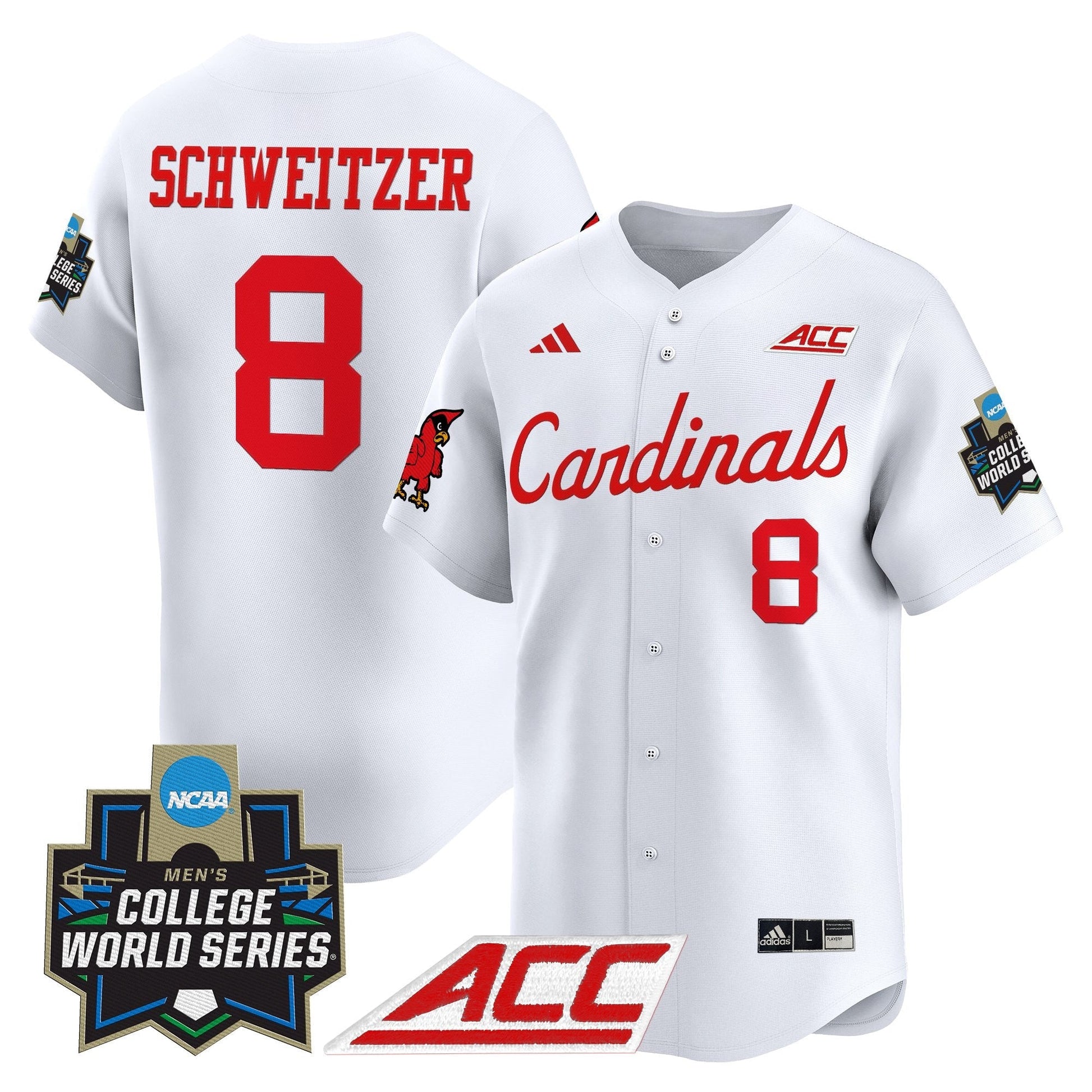 Men's Louisville Cardinals 2025 World Series Vapor Premier Limited Jersey - All Stitched
