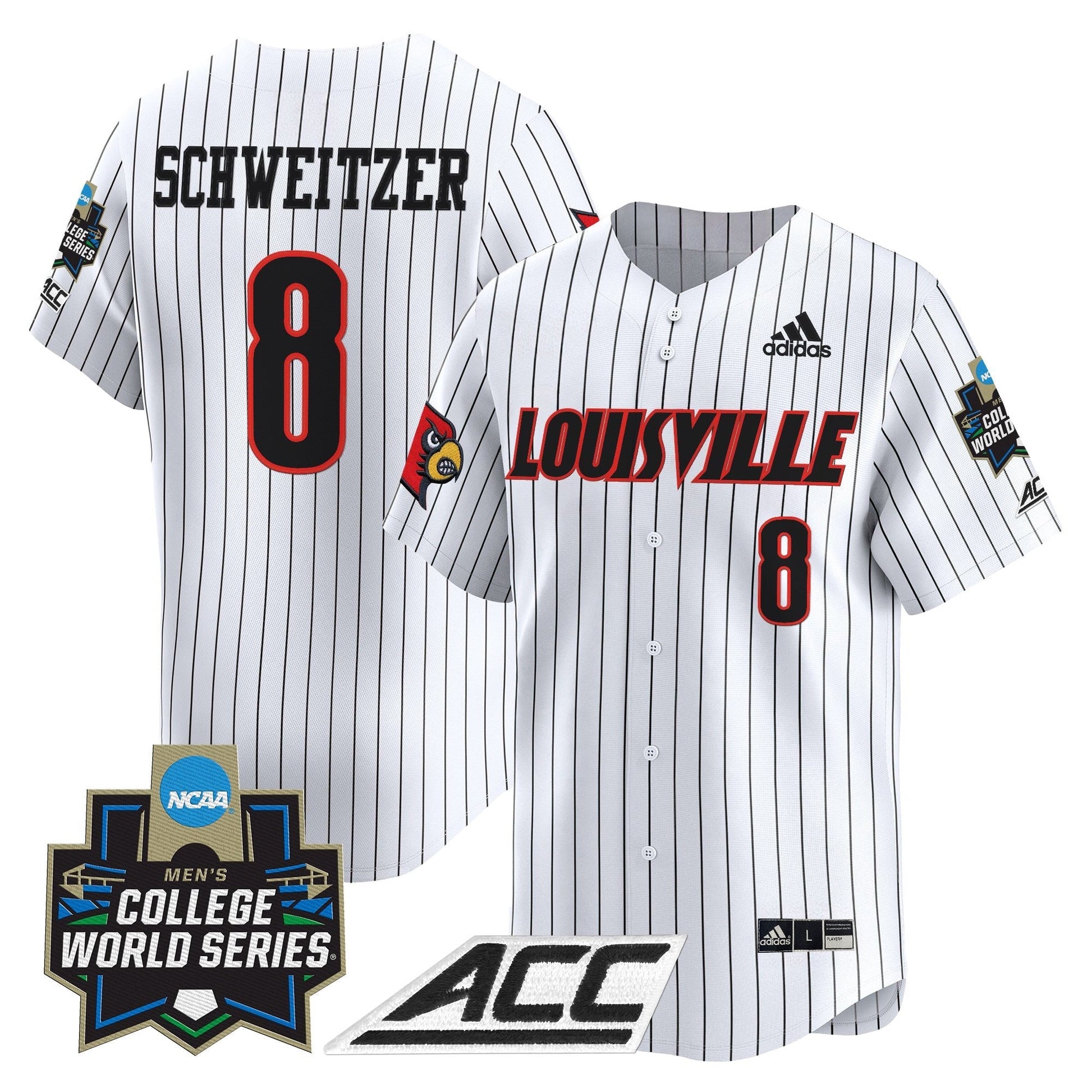 Men's Louisville Cardinals 2025 World Series Vapor Premier Limited Jersey - All Stitched