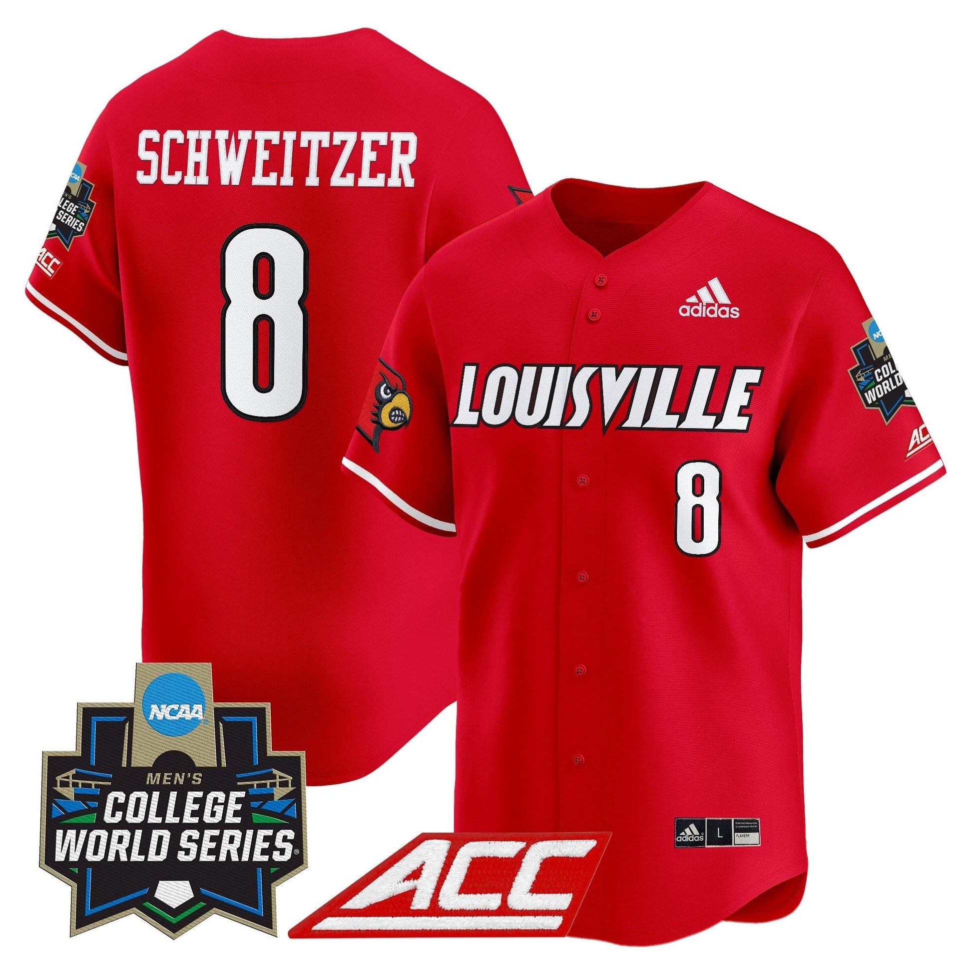 Men's Louisville Cardinals 2025 World Series Vapor Premier Limited Jersey - All Stitched