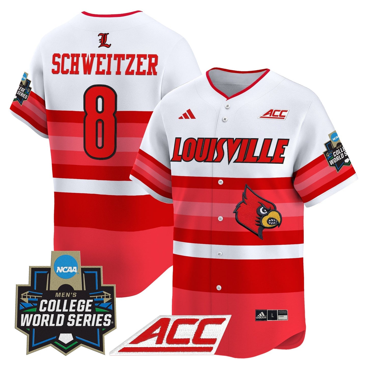 Men's Louisville Cardinals 2025 World Series Vapor Premier Limited Jersey - All Stitched
