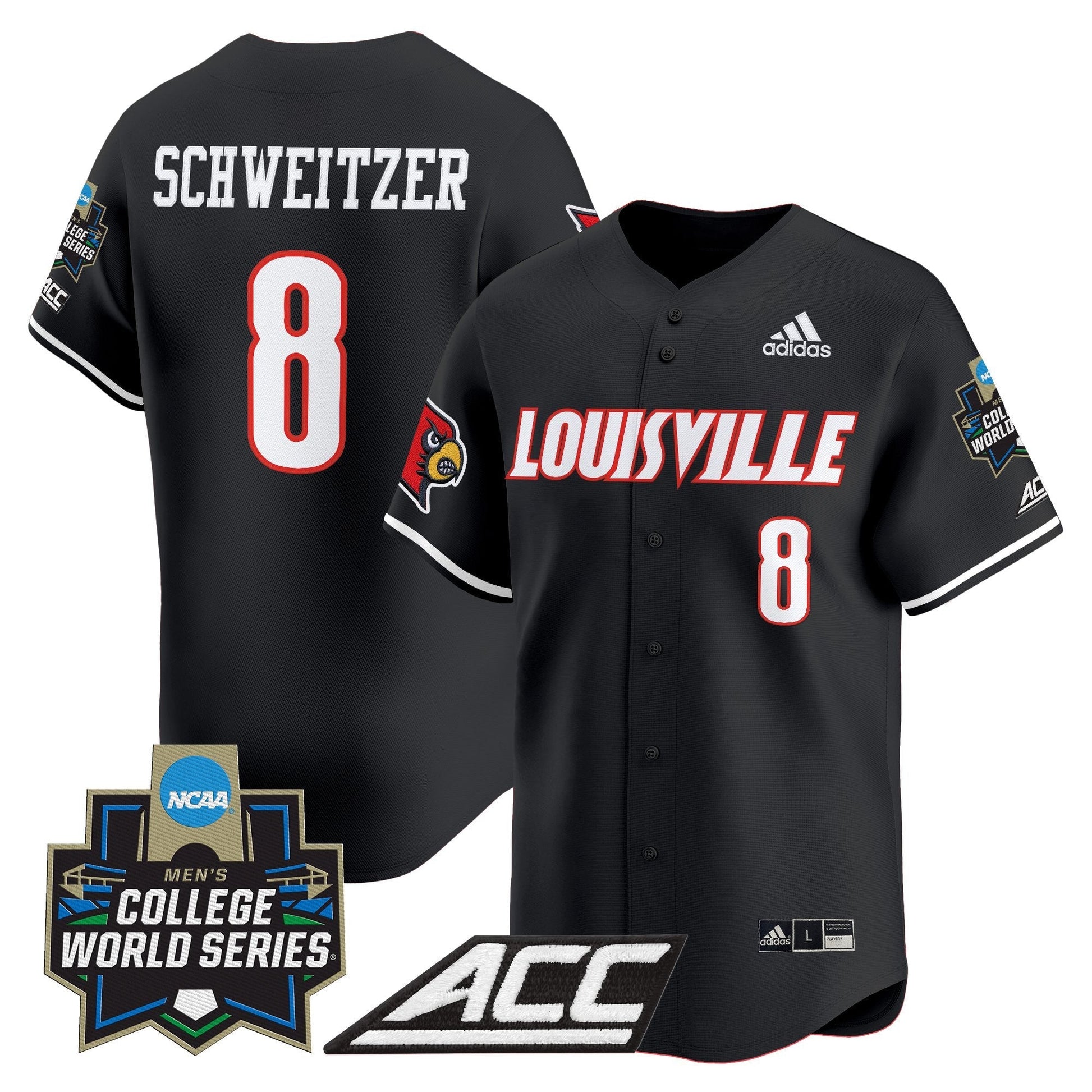 Men's Louisville Cardinals 2025 World Series Vapor Premier Limited Jersey - All Stitched