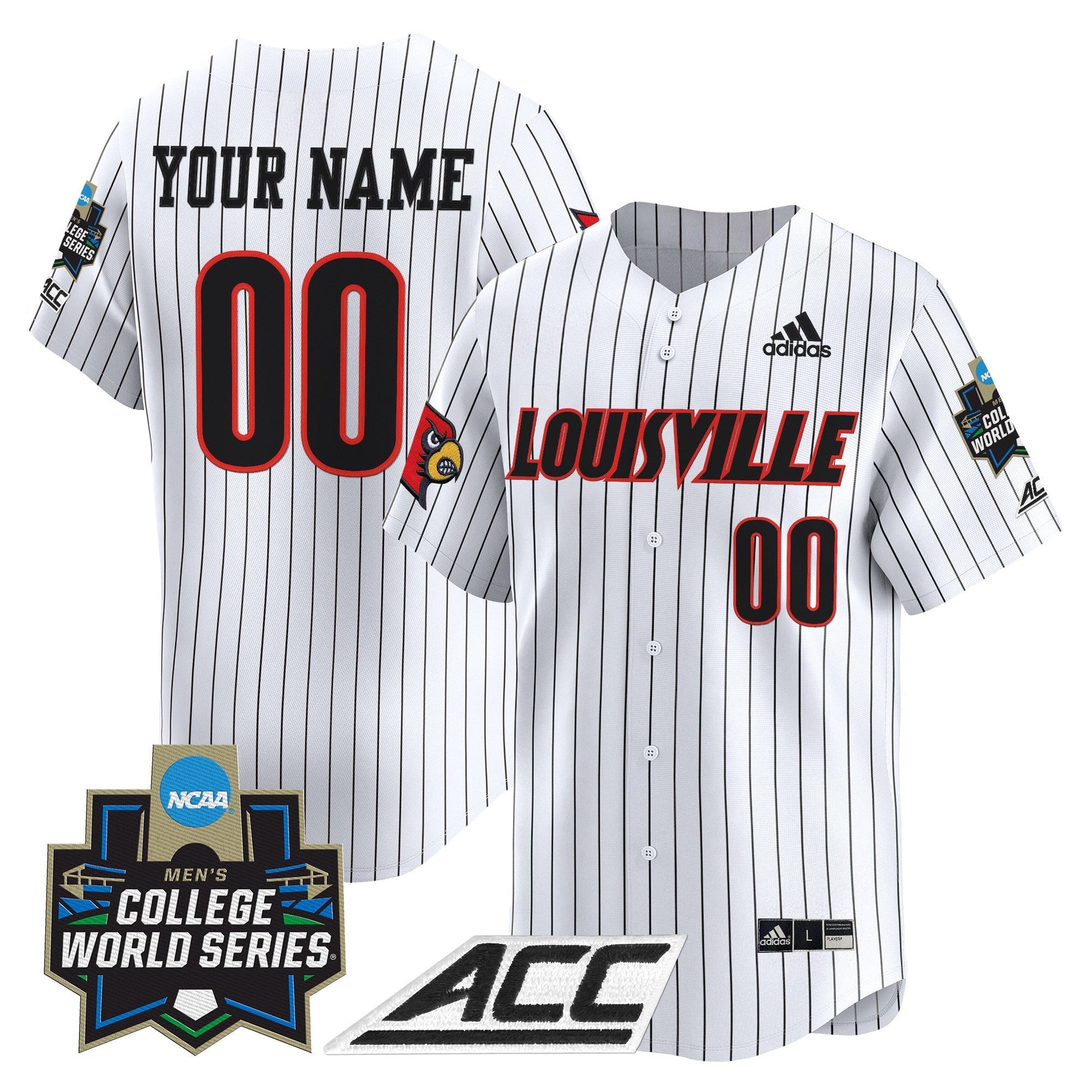 Louisville Cardinals 2025 World Series Vapor Premier Limited Custom Jersey - All Stitched
