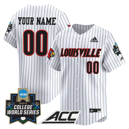 Louisville Cardinals 2025 World Series Vapor Premier Limited Custom Jersey - All Stitched